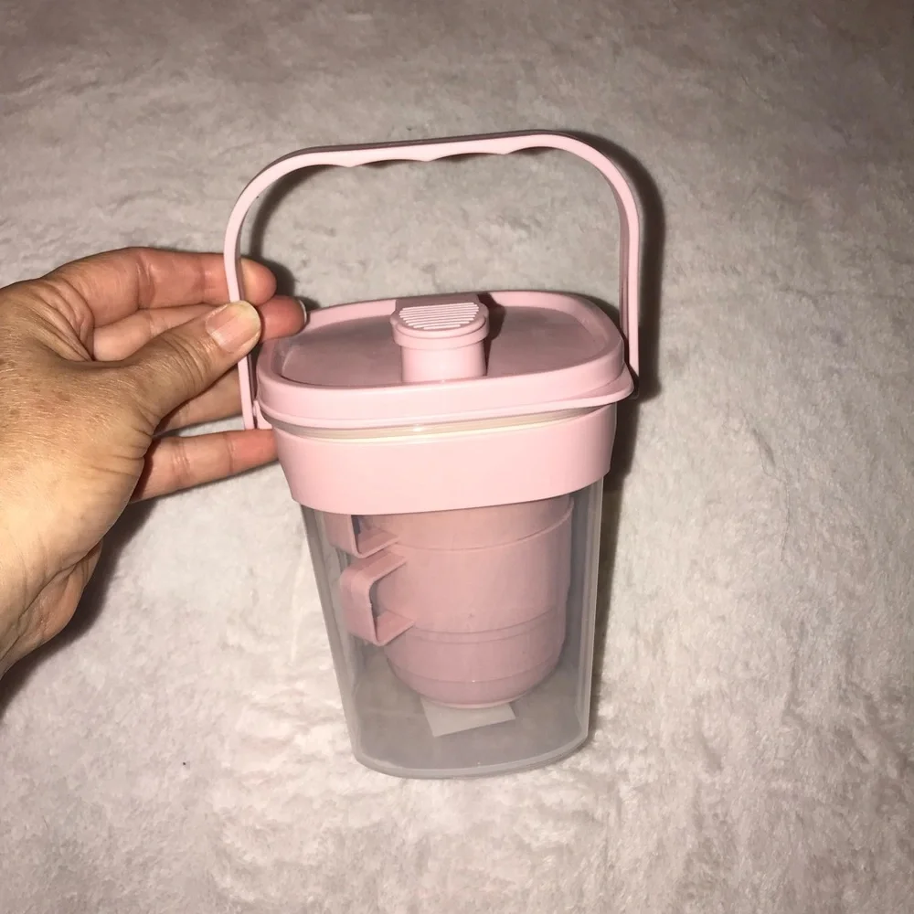 Portable Water Juice Container With Cups for Dining Cafe Picnic New - Picture 14 of 14